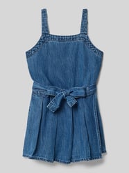 Sukienka denimowa z plisami i wiązanym paskiem od Abercrombie&Fitch - 8