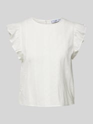 T-Shirt mit Lochstickerei Modell 'SLOW' von Mango Beige - 13