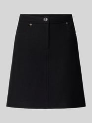 Gerader Mini-Rock aus reiner Schurwolle von Marc Cain - 38