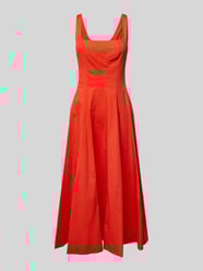 Midikleid mit Karree-Ausschnitt Modell 'WELLS' von Staud Orange - 31