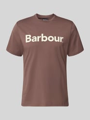 męski t-shirt o kroju regular fit z czystej bawełny od Barbour Fuksjowy - 3