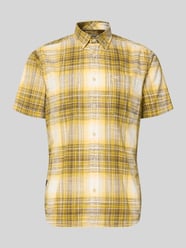 slim fit vrijetijdsoverhemd met gestikt logo van camel active - 42