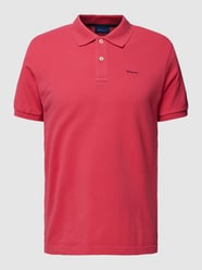 Poloshirt mit Seitenschlitzen Modell 'Pique' von Gant Pink - 7