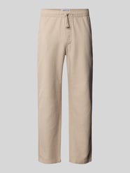 Straight Leg Stoffhose mit Strukturmuster von JAKE*S STUDIO MEN Beige - 29