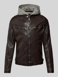 Lederjacke mit Kapuze Modell 'GMRAYCO' von Gipsy Braun - 10