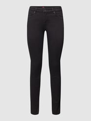Slim fit jeans met labeldetails, model 'Italy' van Buena Vista Zwart - 32