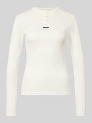 Slim Fit Longsleeve aus elastischem Baumwoll-Mix von Karo Kauer - 38