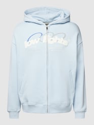 Sweatjacke mit Label-Print Modell 'Arctic Ring' von Low Lights Studios Blau - 48