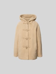 Mantel aus Teddyfell mit Kapuze von Juvia Beige - 25