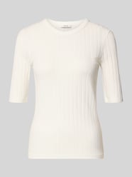t-shirt w efekt prążkowania model 'Savka' od OPUS - 46