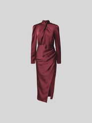 Midikleid mit Raffungen von Self-Portrait Bordeaux - 13