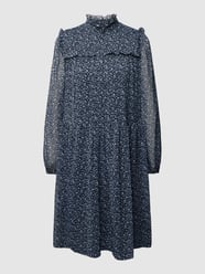Knielanges Kleid mit Allover-Muster Modell 'Tilda' von Saint Tropez Blau - 38