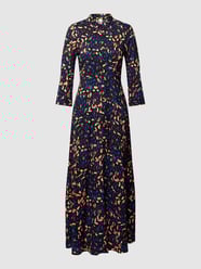 Maxi-jurk met streepmotief, model 'SAVANNA' van YAS Grijs / zwart - 48