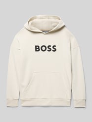 bluza z kapturem o kroju regular fit z mieszanki bawełny model 'IVORY' od BOSS - 3