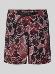 Korte regular fit broek met labelstitching van The North Face Bordeaux - 4