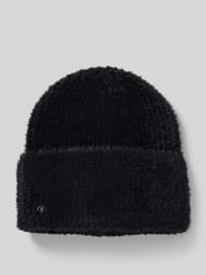 Czapka beanie z imitacji dzianiny z dodatkiem wełny od Loevenich - 5