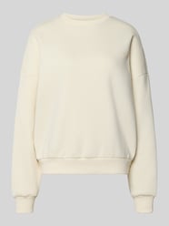 Basic sweater met ronde hals en boordjes aan de mouwen van REVIEW - 9