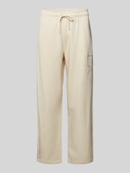 Baggy Fit Sweatpants mit Label-Print von EA7 Emporio Armani Beige - 33