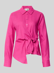 Blouse van mix van linnen en viscose met knoopdetail model 'Mathilda' van GUIDO MARIA KRETSCHMER WOMAN - 13