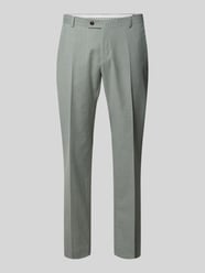 regular fit stoffen broek met persplooien van bugatti - 10