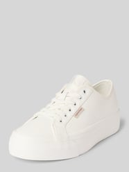 Sneakersy skórzane z detalami z logo model ‘VULC FLATFORM’ od Calvin Klein Jeans - 30