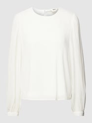 Blusenshirt mit Rundhalsausschnitt Modell 'MILA' von Object Weiß - 41