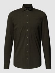Business-Hemd mit Allover-Muster von OLYMP Level Five Grün - 44