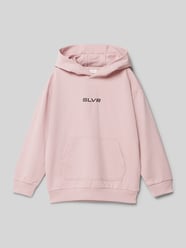 Oversize Sweatshirt mit Kängurutasche und Front Print von s.Oliver RED LABEL Pink - 6