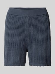 Regular fit gebreide korte broek van puur katoen, model 'SCOUT' van Pieces - 10