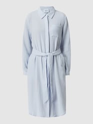Blousejurk van mousseline, model 'Mavina' van Minus Blauw / turquoise - 41