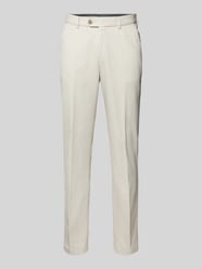 Slim fit broek met persplooien, model 'Porter' van Hiltl Grijs / zwart - 12