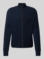 Strickjacke mit Stehkragen Modell 'Kostellar' von BOSS Orange Blau - 29