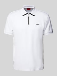 Straight Fit Poloshirt mit Kontraststreifen Modell 'Dalomino' von HUGO Weiß - 11