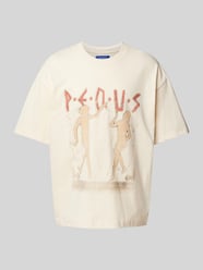 T-Shirt mit Label-Motiv-Print Modell 'Ancient Love Story' von PEQUS Beige - 7