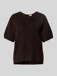 Sweter z dzianiny z okrągłym dekoltem model ‘KAMARA’ od ICHI - 5