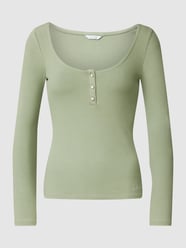 Shirt met lange mouwen en structuurmotief, model 'KARLEE' van Guess Groen - 10