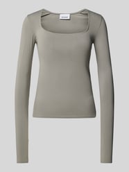 Longsleeve mit Karree-Ausschnitt von WEEKDAY Grau - 14