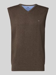 Pullunder mit Logo-Detail Modell 'Slipover Superfine' von Fynch-Hatton - 12