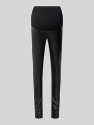 Leggings in Leder-Optik Modell 'SOYA' von Mamalicious Schwarz - 44