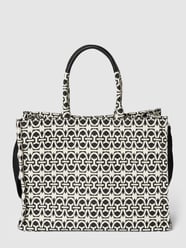 Tote Bag mit Allover-Muster Modell 'NEVER WITHOUT BAG JACQUAR' von Coccinelle Grau / Schwarz - 19