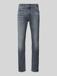 Slim fit jeans met labelstitching, model 'AUSTIN' van Tommy Jeans Grijs / zwart - 17