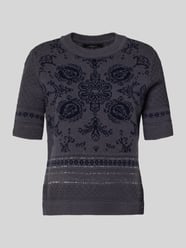 Gebreid shirt van scheerwolmix met kasjmier van Marc Cain Beige - 30