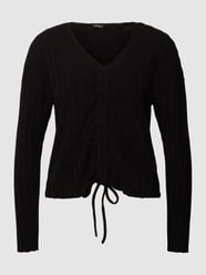 Longsleeve in Ripp-Optik Modell 'TESSA' von Only Grau / Schwarz - 27