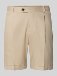 Bermudas aus Leinen-Mix mit Gesäßtaschen von Profuomo Beige - 28