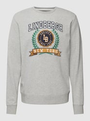 Sweatshirt mit Logo-Muster Modell 'Brand carrier o-neck' von Lindbergh Grau - 38