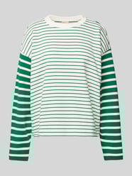 Loose fit sweatshirt met streepmotief van Tom Tailor Denim - 40