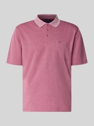 Regular fit Poloshirt met borstzak van Christian Berg Men Fuchsia - 15