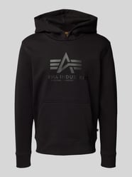 Hoodie mit Label-Print von Alpha Industries Schwarz - 22