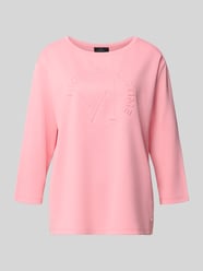 relaxed fit sweatshirt met viscose van monari Fuchsia - 1