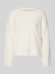 Sweter z dzianiny o kroju oversized z obniżonymi ramionami model ‘FEATHER’ od Tom Tailor Denim - 42